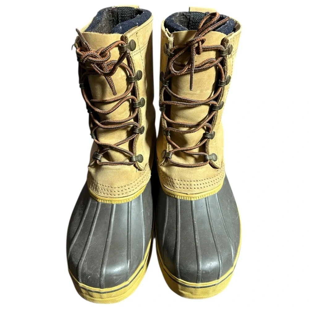 L.L.Bean‎ Hunting Boots Men 7 Duck Brown black Leather Waterproof Steel Shank